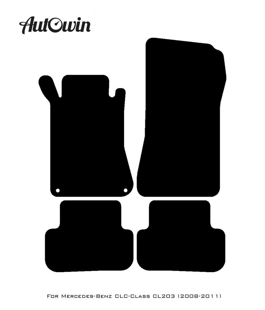 Red Floor Mats For Mercedes Benz CLC-Class CL203 (2008 - 2011) | Limited Edition - AutoWin