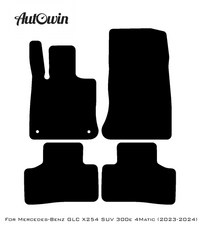 Red Floor Mats For Mercedes Benz GLC-Class X254 SUV 300e 4Matic (2023-2024) | Limited Edition - AutoWin