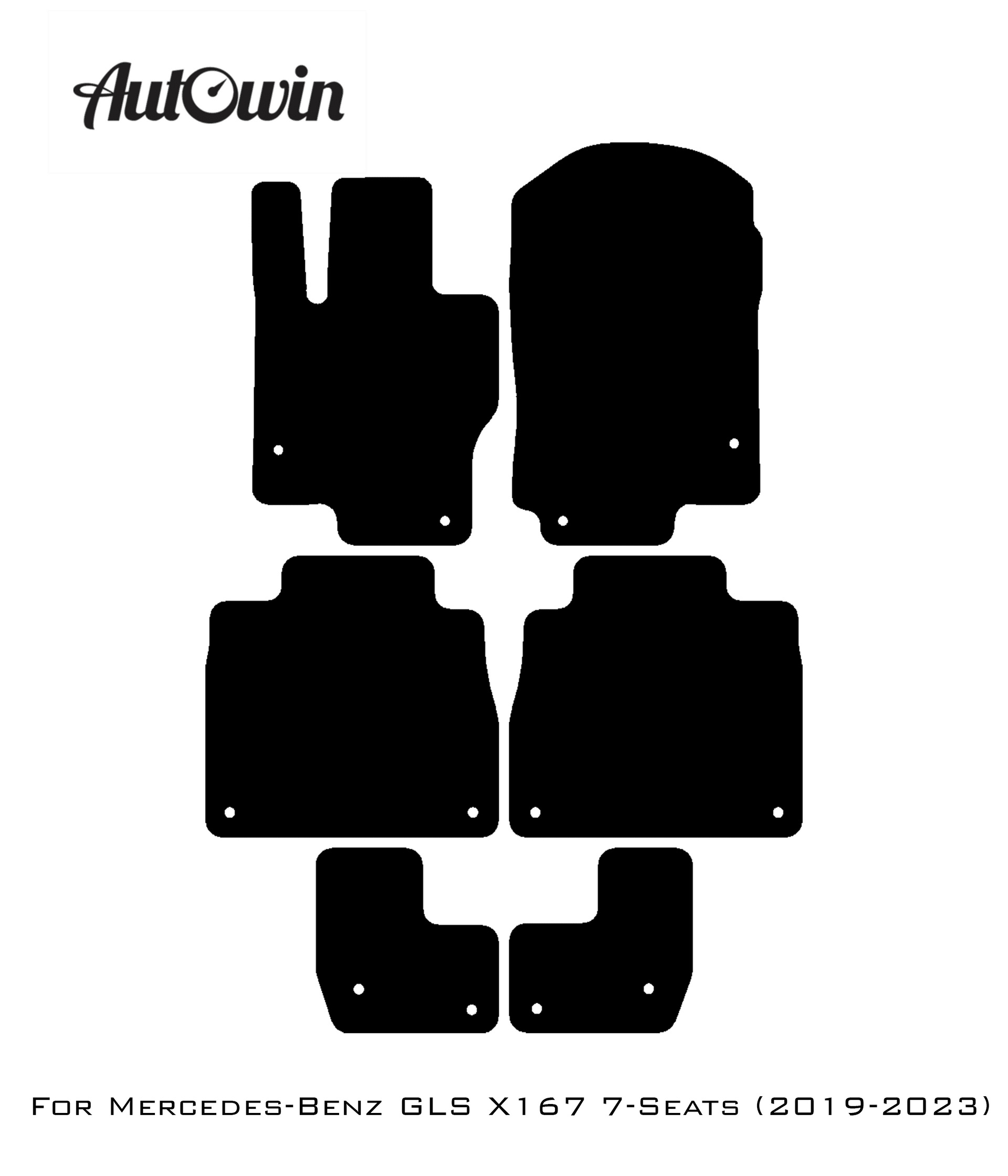 Red Floor Mats For Mercedes Benz GLS-Class X167 (2019-2023) | Limited Edition - AutoWin