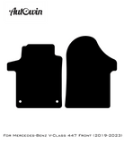 Red Floor Mats For Mercedes Benz V-Class 447 Front (2019-2023) | Limited Edition - AutoWin