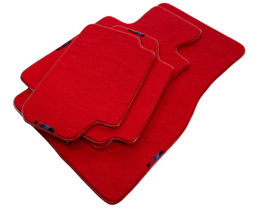 Red Mats For BMW M5 E60 With M Package AutoWin Brand - AutoWin