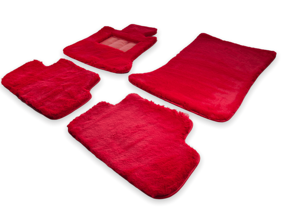 Red Sheepskin Floor Mats For Rolls Royce Cullinan Rr31 2018-2023 Er56 Design Brand - AutoWin