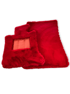 Red Sheepskin Floor Mats For Rolls Royce Cullinan Rr31 2018-2023 Er56 Design Brand - AutoWin