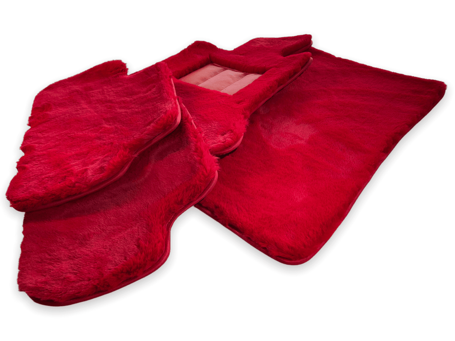 Red Sheepskin Floor Mats For Rolls Royce Phantom Drophead Coupe 2007–2016 Er56 Design Brand - AutoWin