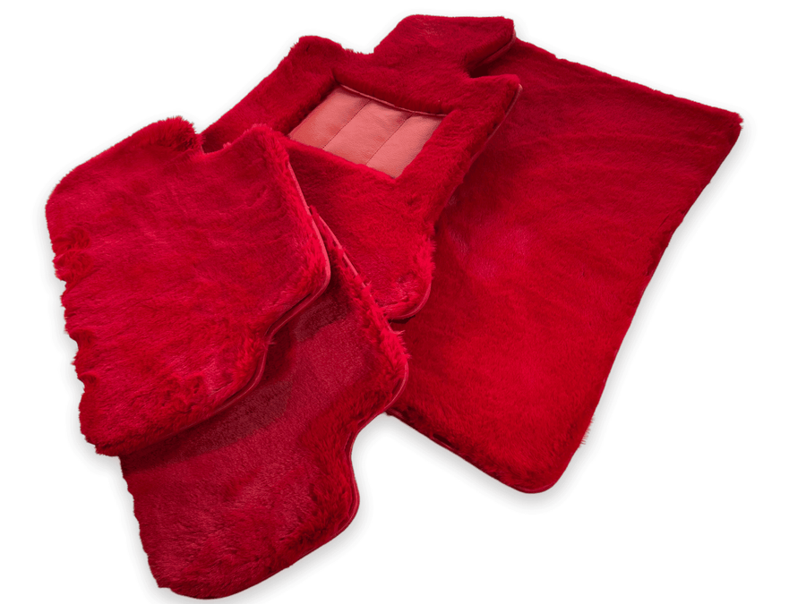 Red Sheepskin Floor Mats For Rolls Royce Phantom Drophead Coupe 2007–2016 Er56 Design Brand - AutoWin