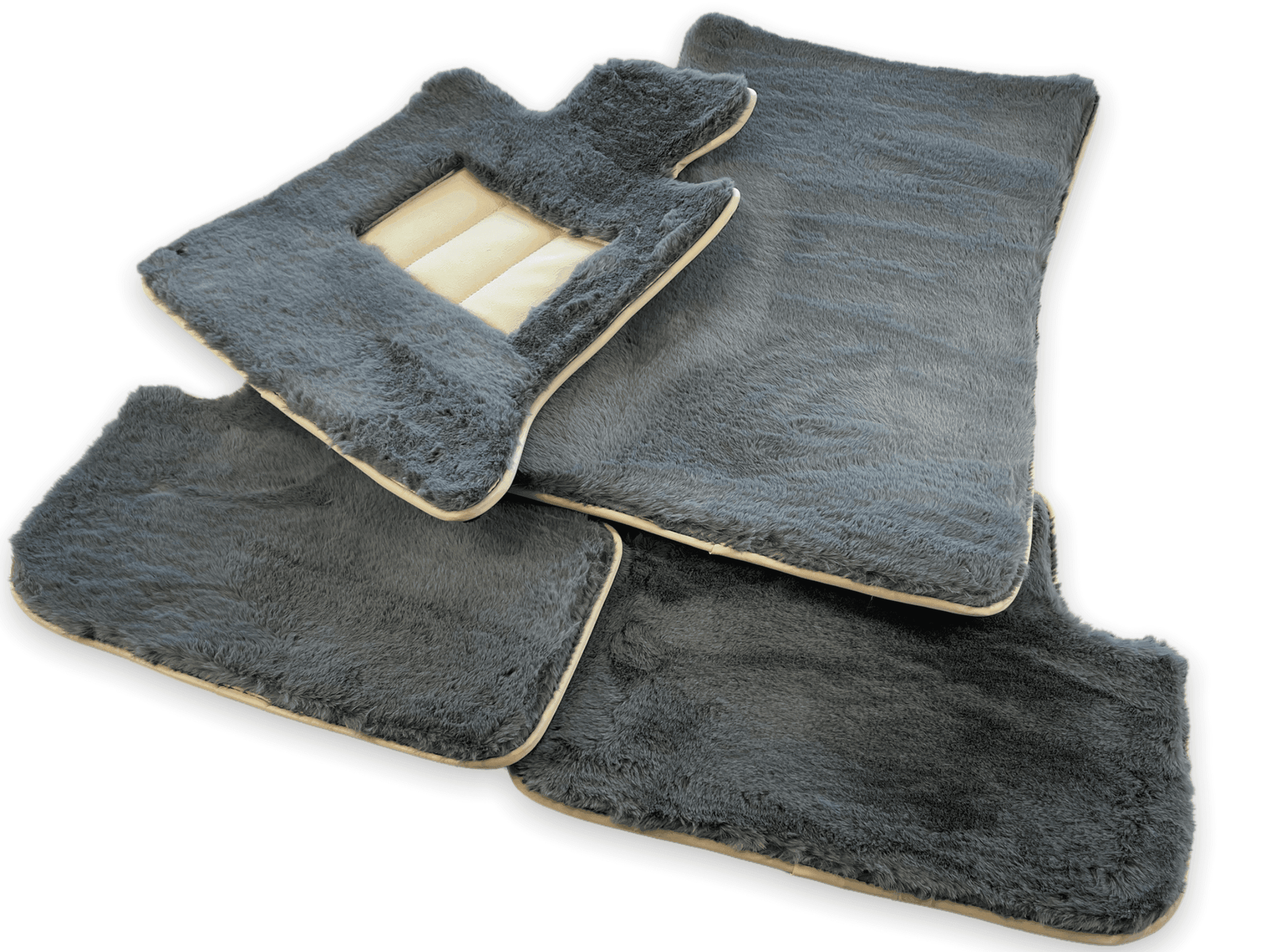 Sheepskin Floor Mats For Rolls Royce Ghost Series II (2021-2024) ER56 Design Brand - AutoWin