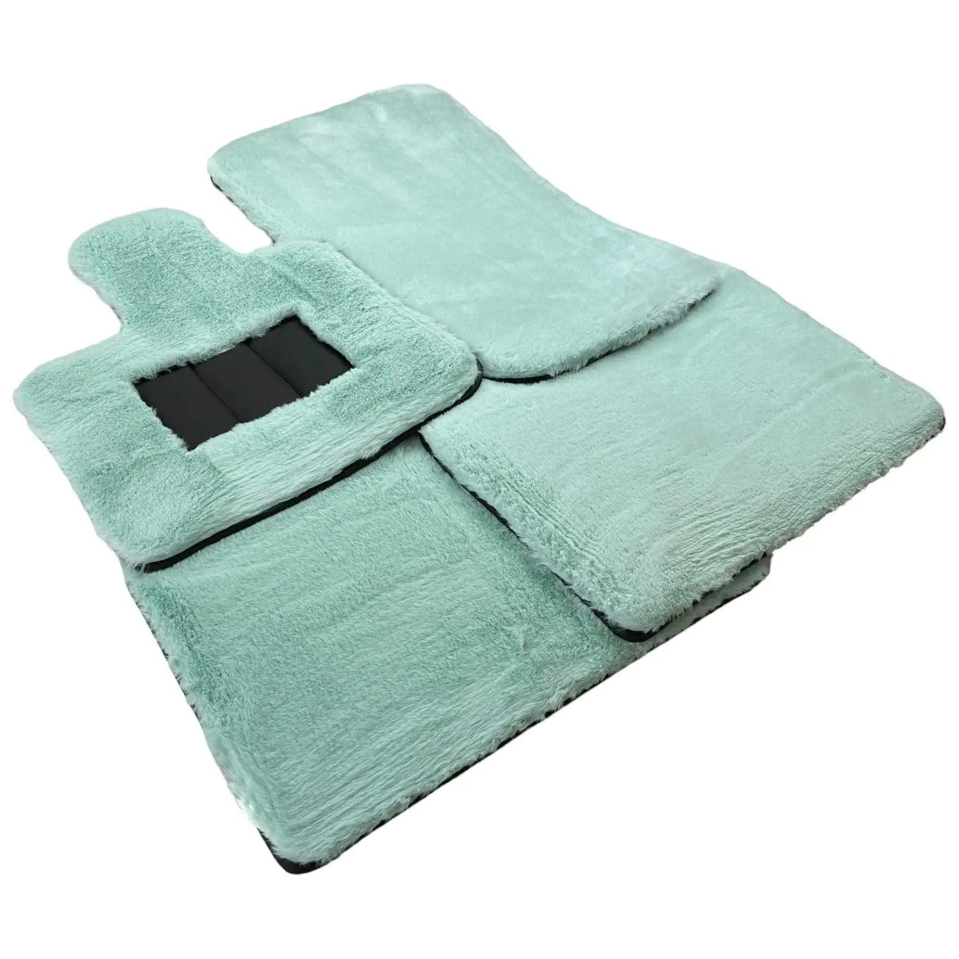 Tiffany Blue Sheepskin Floor Mats For Bentley Flying Spur (2013-2019) Er56 Design Brand - AutoWin