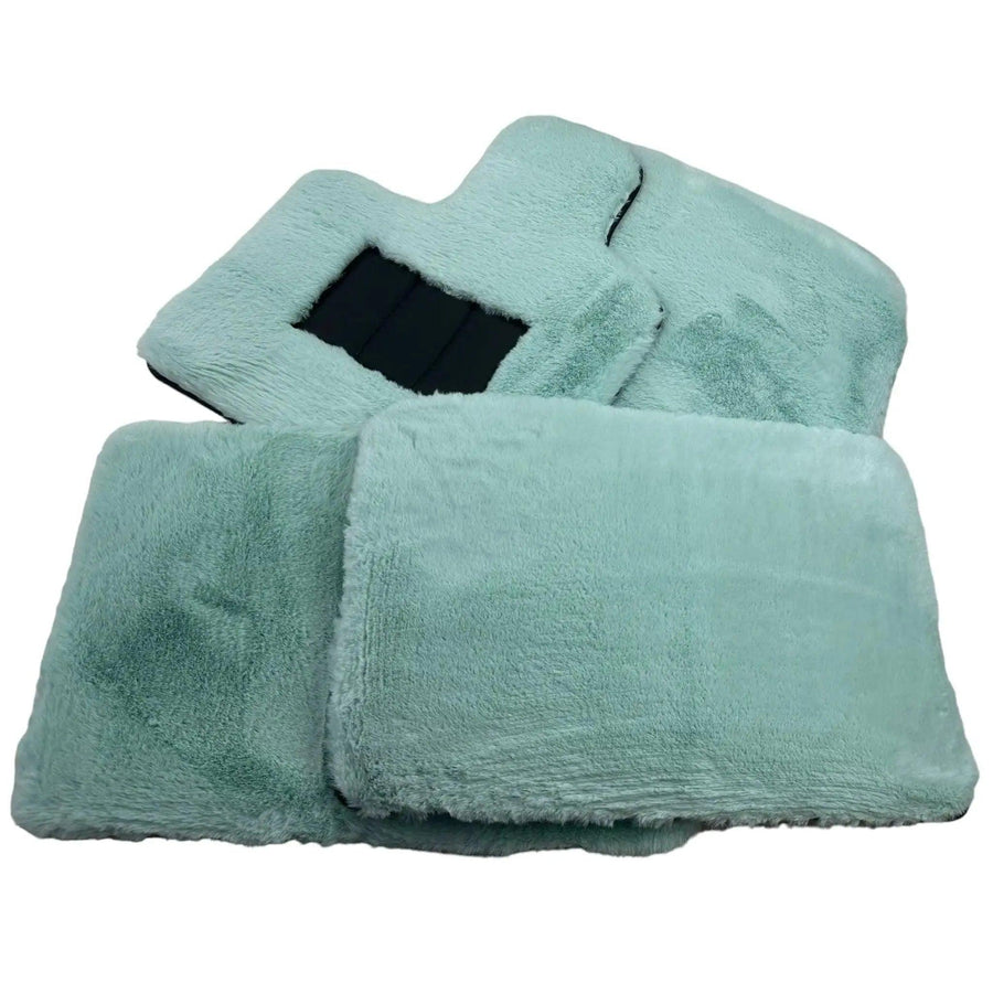 Tiffany Blue Sheepskin Floor Mats For Bentley Flying Spur (2013-2019) Er56 Design Brand - AutoWin