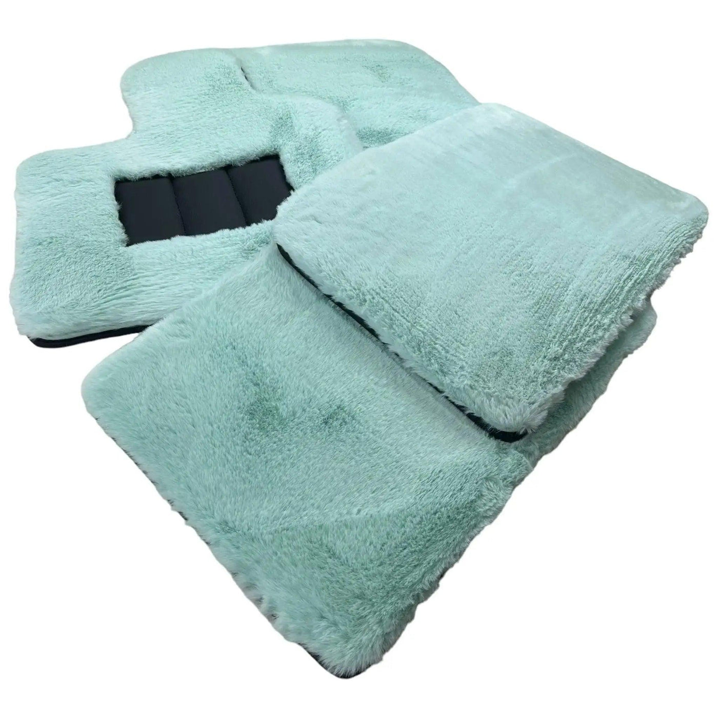 Tiffany Blue Sheepskin Floor Mats For Bentley Mulsanne (2010-2020) Er56 Design Brand - AutoWin