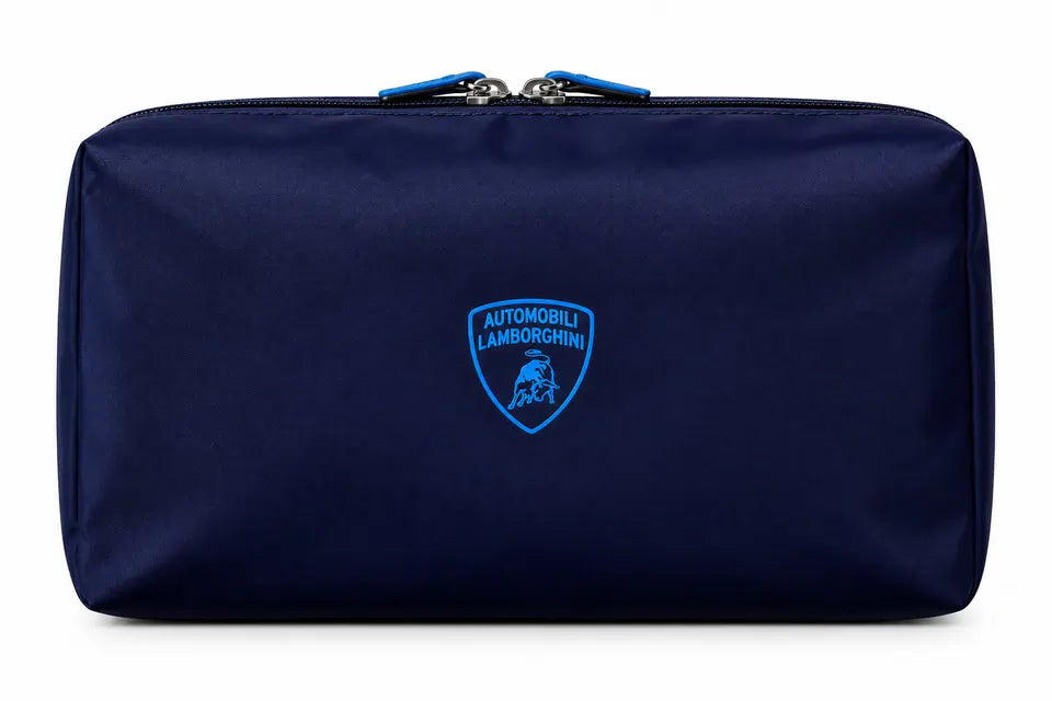 Navy Lamborghini zip pouch